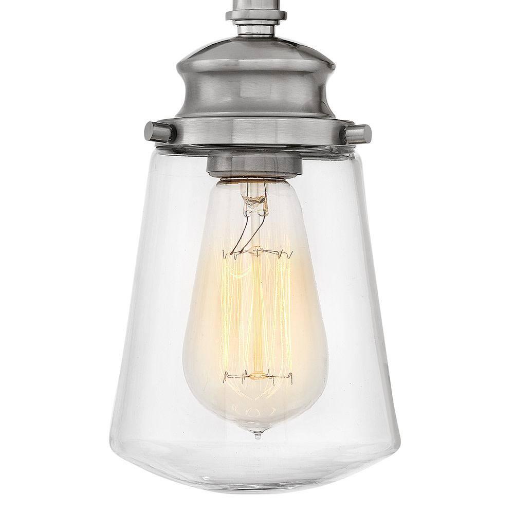 Fritz Outdoor Brushed Nickel Dimmable Wall Sconce with Clear Glass