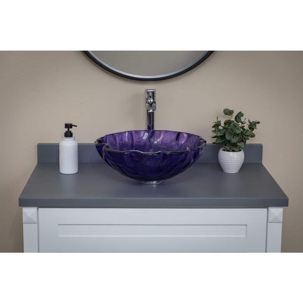 Eden Bath Eden Bath 31-in x 3-in Terrazzo Vanity Top Backsplash