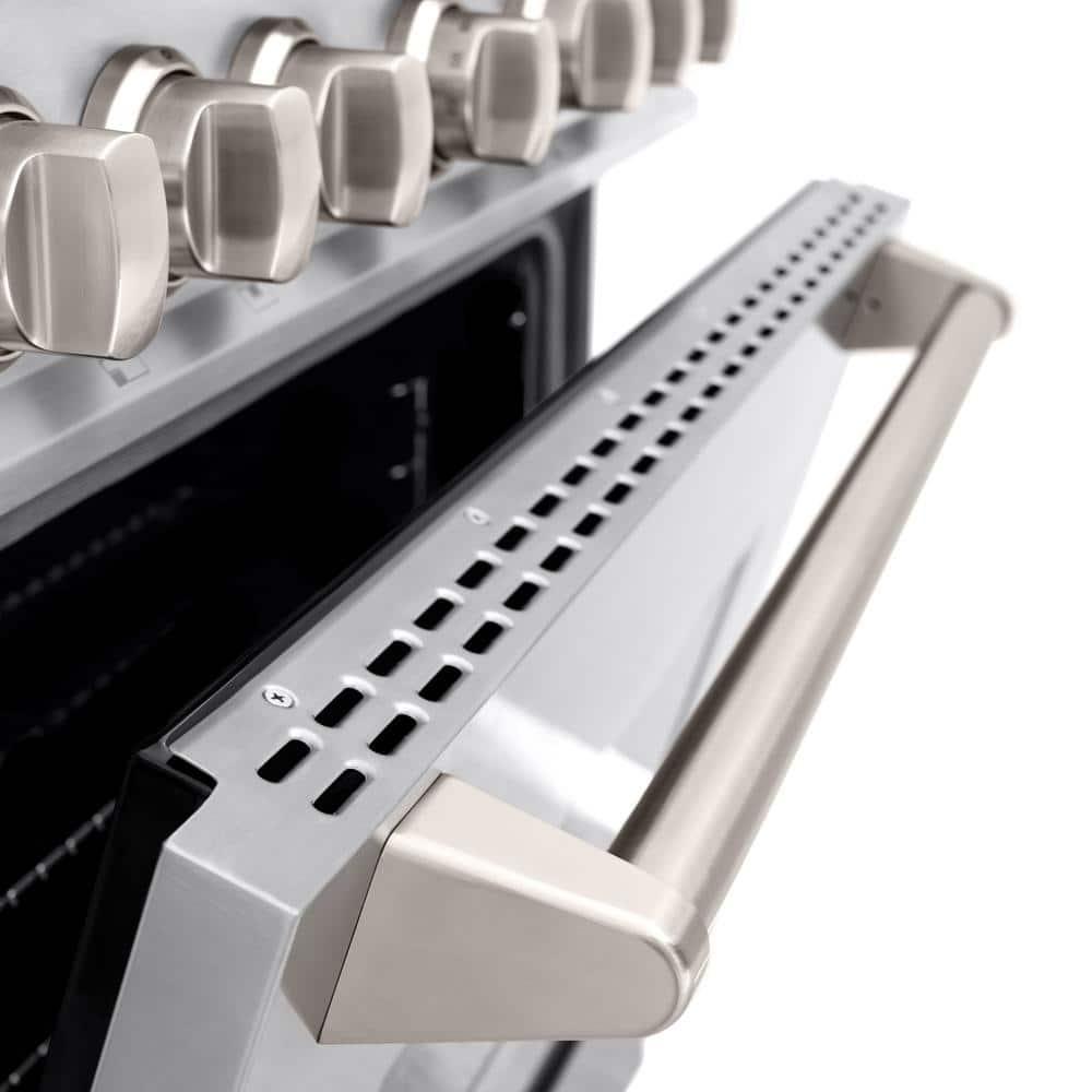 ZLINE ZLINE 36 in. 5.2 cu. ft. Classic Dual Fuel Range W/ 6 Burner Gas Cooktop & Electric Convection Oven in Stainless Steel (CDR36) CDR36