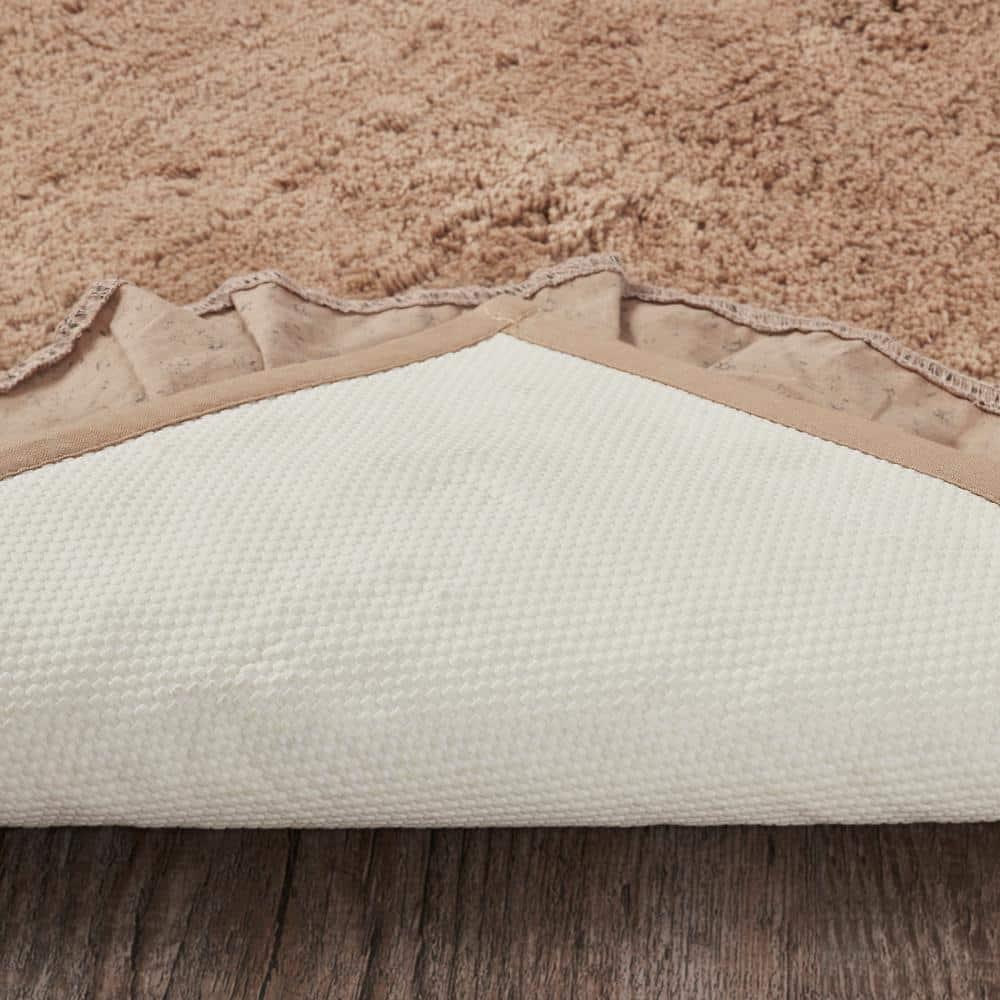 VHC Brands Burlap Check Bath Mat, Natural and Black, 20x30
