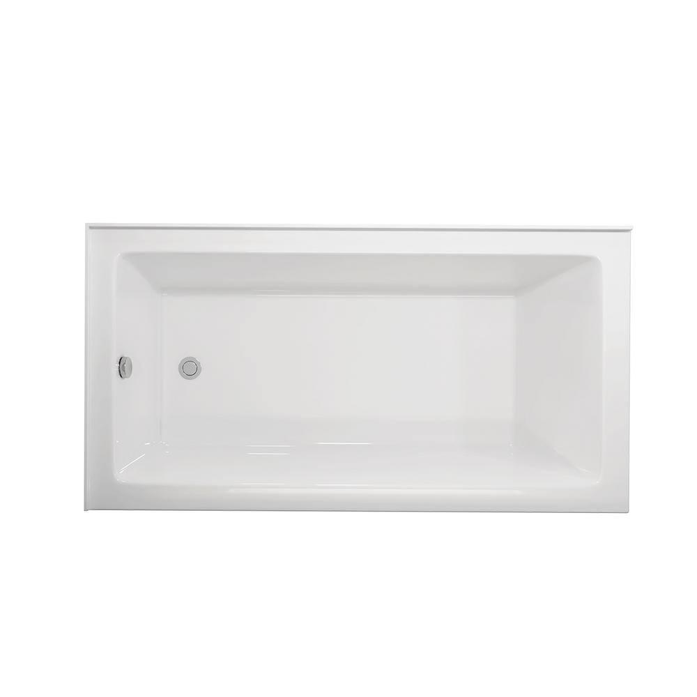 60'' x 32'' Alcove Soaking Acrylic Bathtub