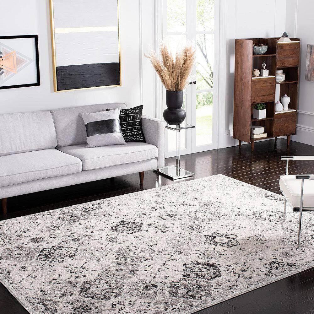 Madison MAD611 Power Loomed Indoor Area Rug - Silver/Grey - 6'7"x9'2" - Safavieh