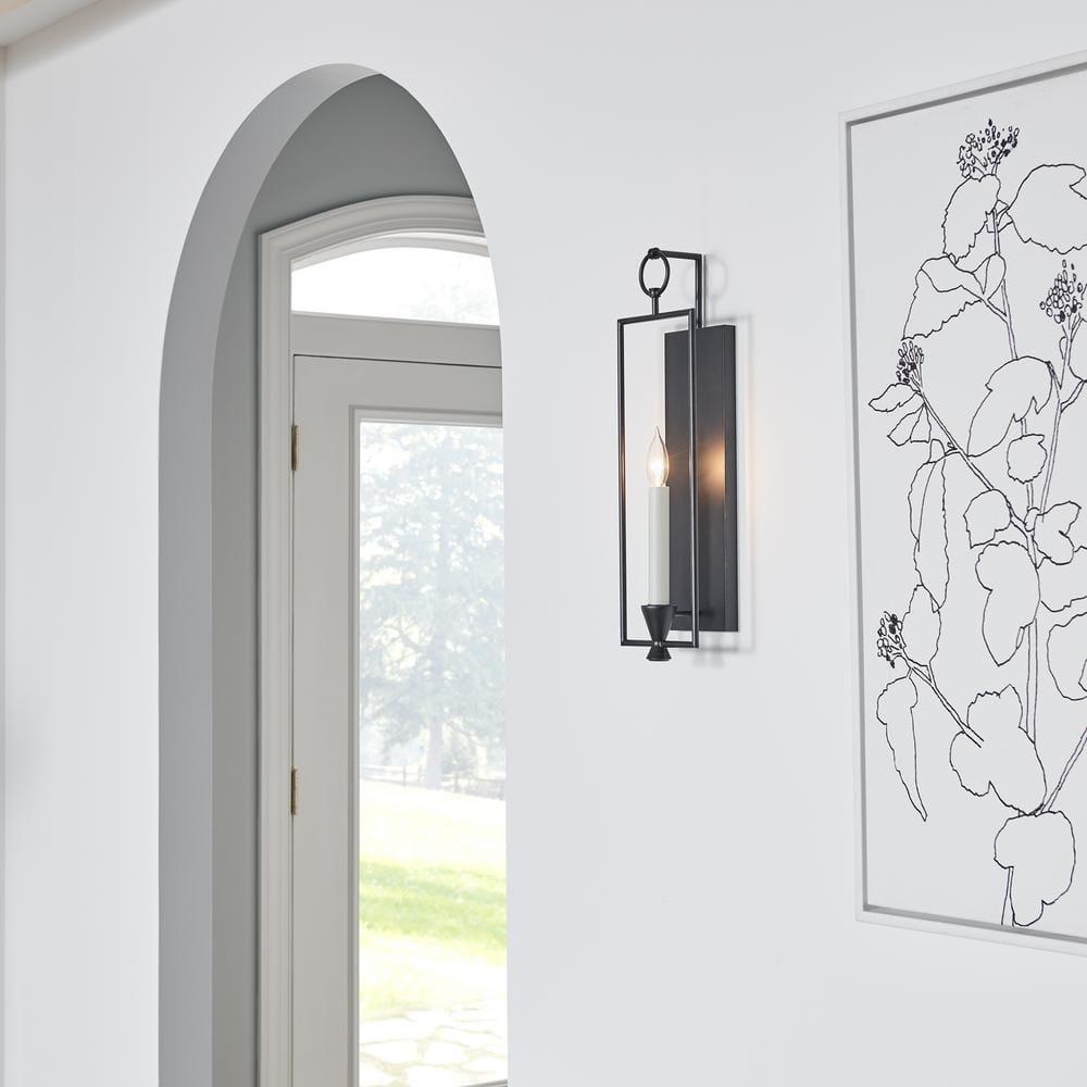 Keystone Aged Iron 1-Light Wall Sconce with Rustic Charm