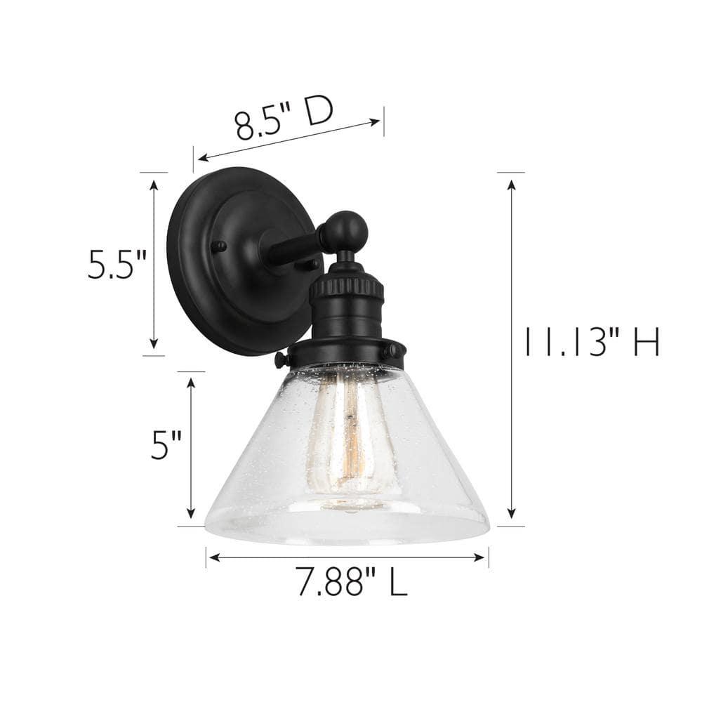 Design House  Augustin Wall Light in Matte Black