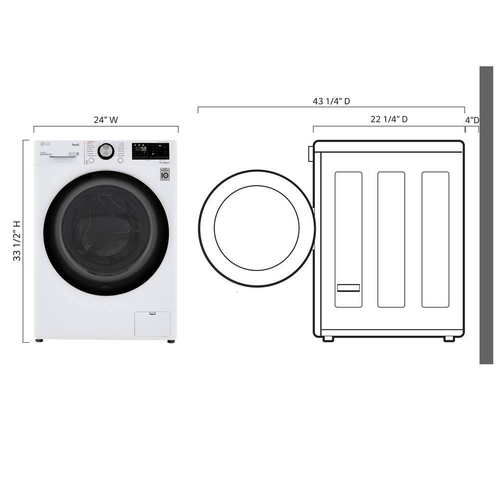 LG WM3555HWA combination washer electric dryer