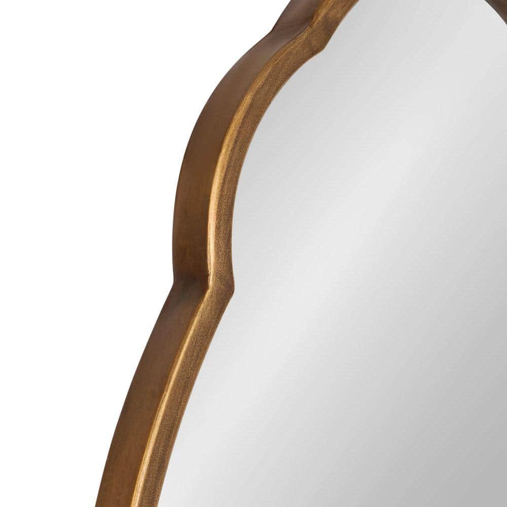 Kate and Laurel 18 x 30 Oval Wall Mirror, Gold