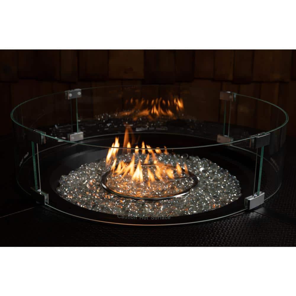 Fire Sense Fire Sense Wind Guard Clear Glass Tempered Glass for Propane, Gas, Fire Pits and Patio Heaters-Round-26 Inches