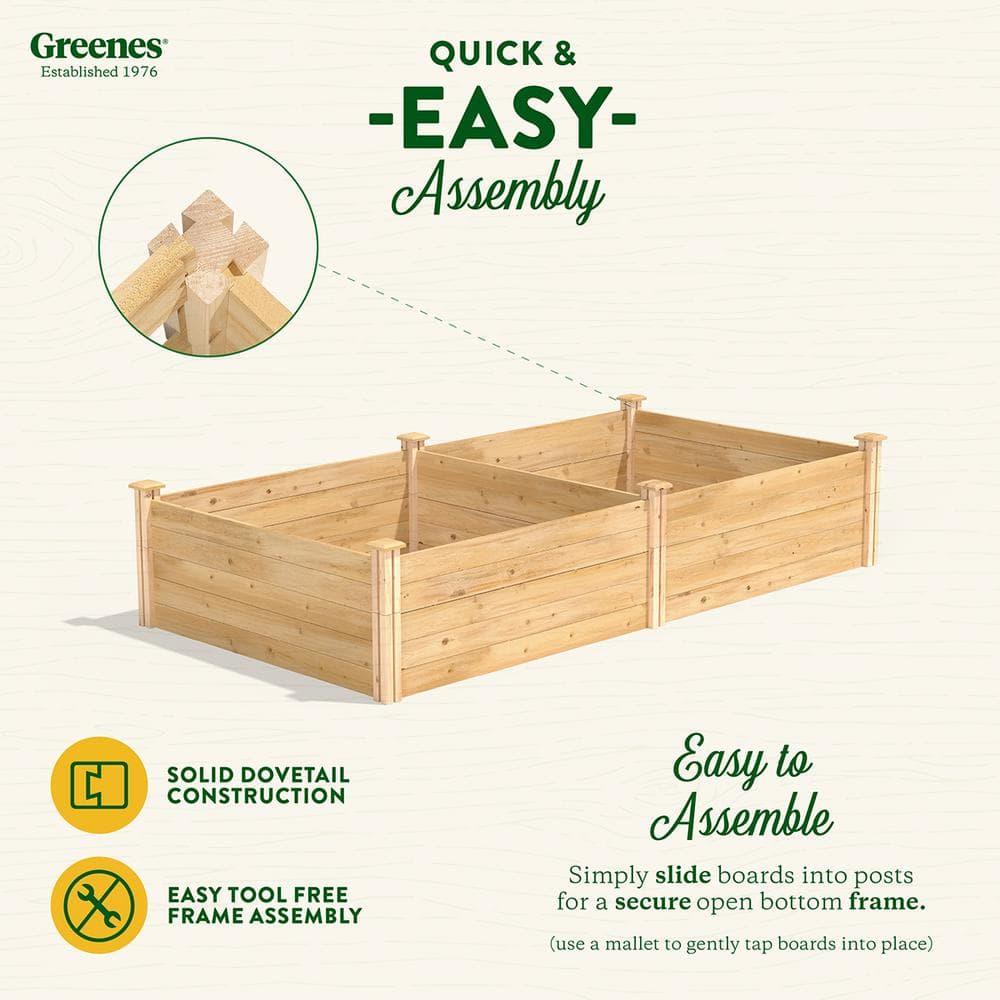 Greenes Fence 48" x 96" x 17.5" Cedar Raised Garden Bed