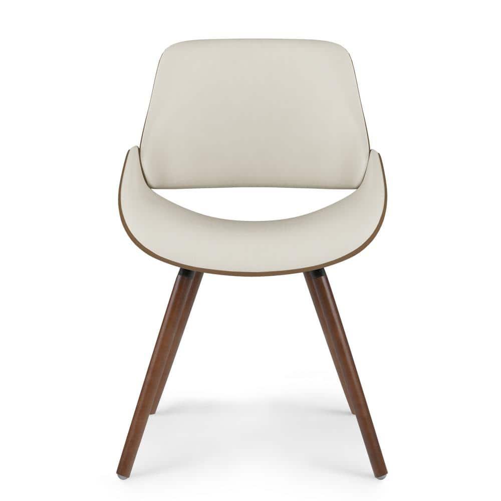 Simpli Home Malden Upholstered Dining Chair with Ergonomic Solid Wood Frame and Mid-Century Modern Style