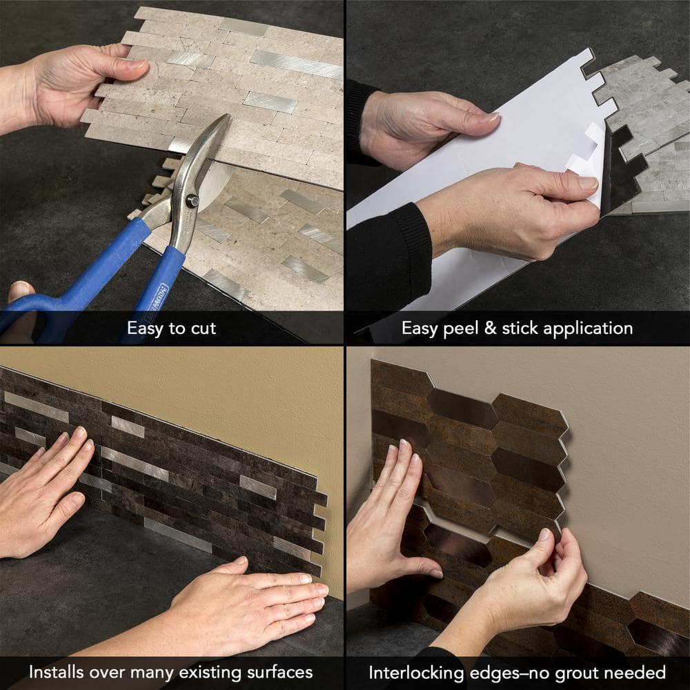 Aspect Aspect Peel and Stick Collage Tile (Set of 5)