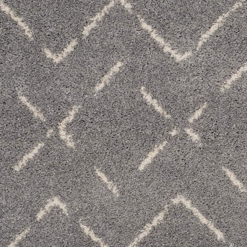 Arizona Shag ASG743 Power Loomed Indoor Area Rug - Grey/Ivory - 4'x6' - Safavieh