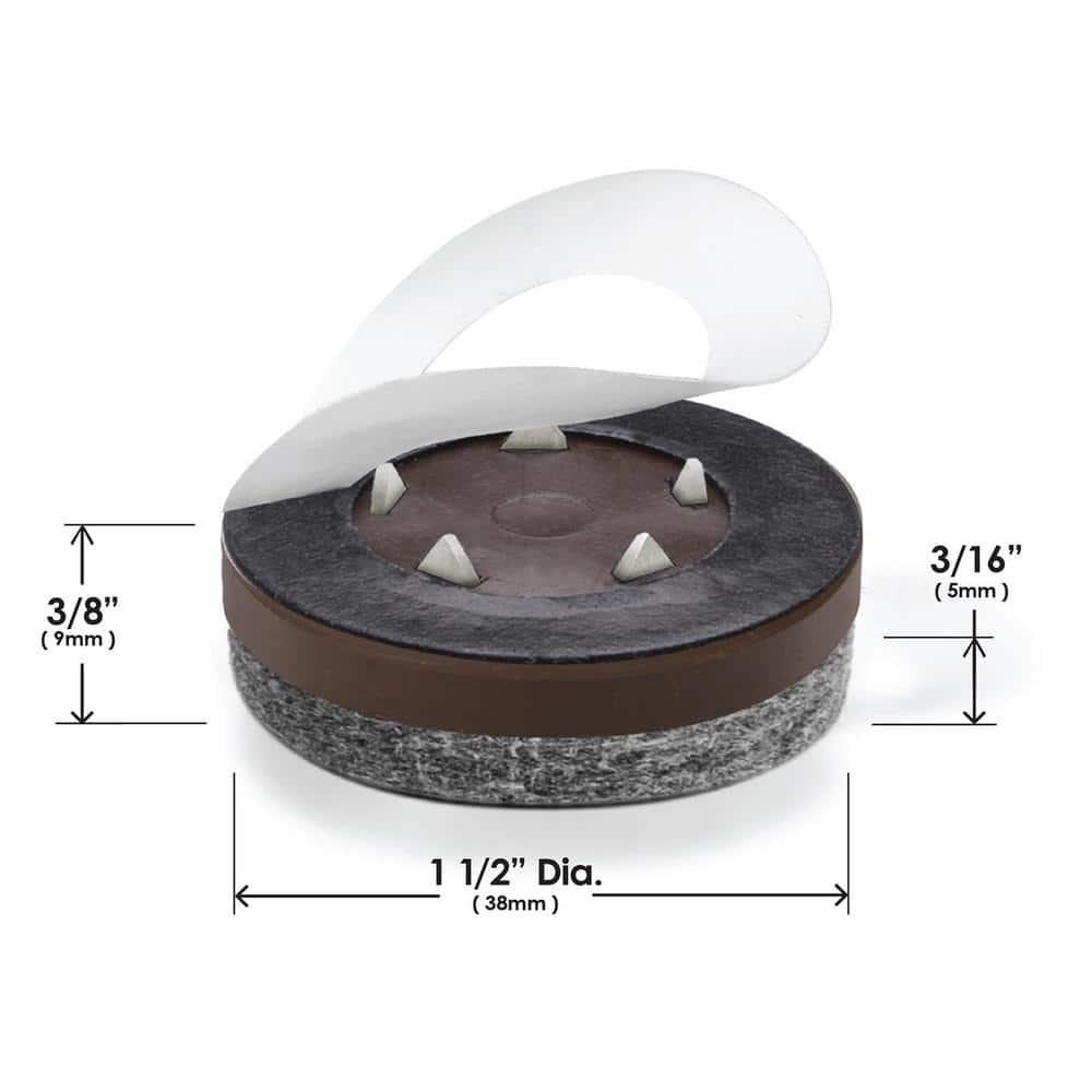 Slipstick Gorillafelt Cb270 Furniture Feet Floor Protectors/Felt Glides (Set Of 8) Tap On Felt Furniture Pads Guaranteed To Stay On, 1-1/2 Inch Round Sliders (Set of 8)