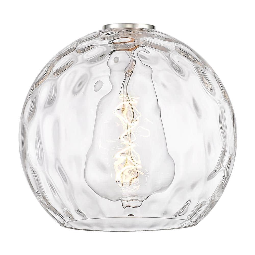 Innovations Lighting Athens Water Glass 1 - Light Pendant in  Brushed Satin Nickel