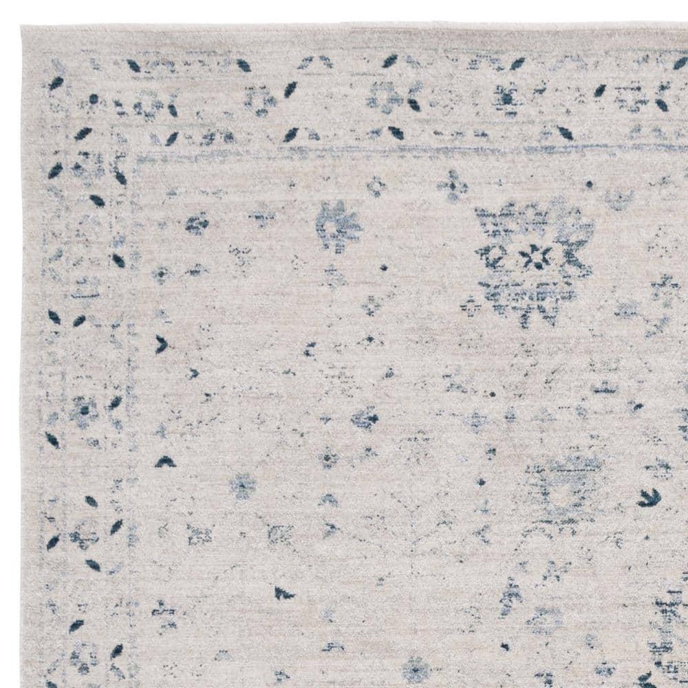 Antique Patina ANP656 Machine Made Loomed Area Rug - Ivory/Blue - 9'-0" x 11'-6" - Safavieh