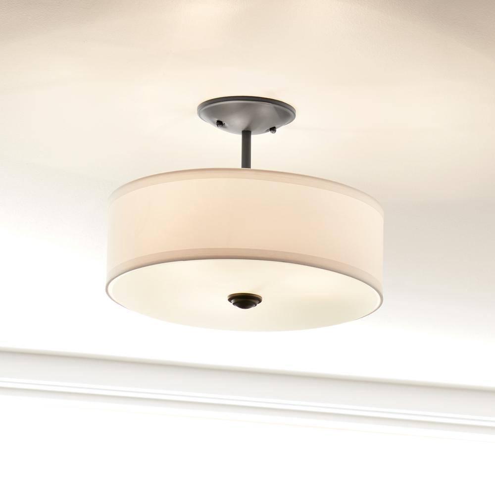 Kichler Lighting Shailene 3 - Light Semi-Flush Mount in  Black