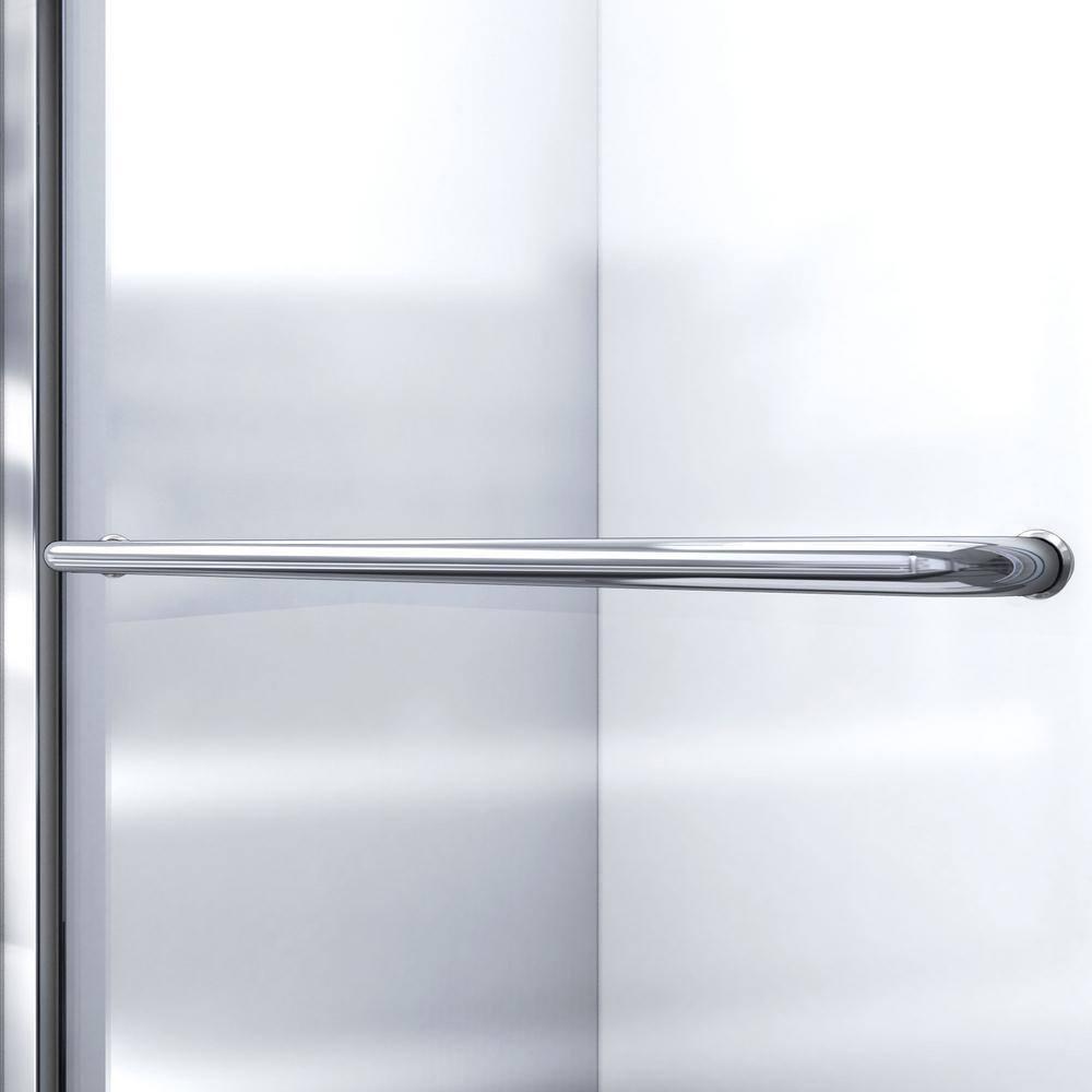Infinity-Z 60" W x 30" D x 76.75" H Semi-Frameless Rectangle Shower Enclosure with Towel Bar and Base Included