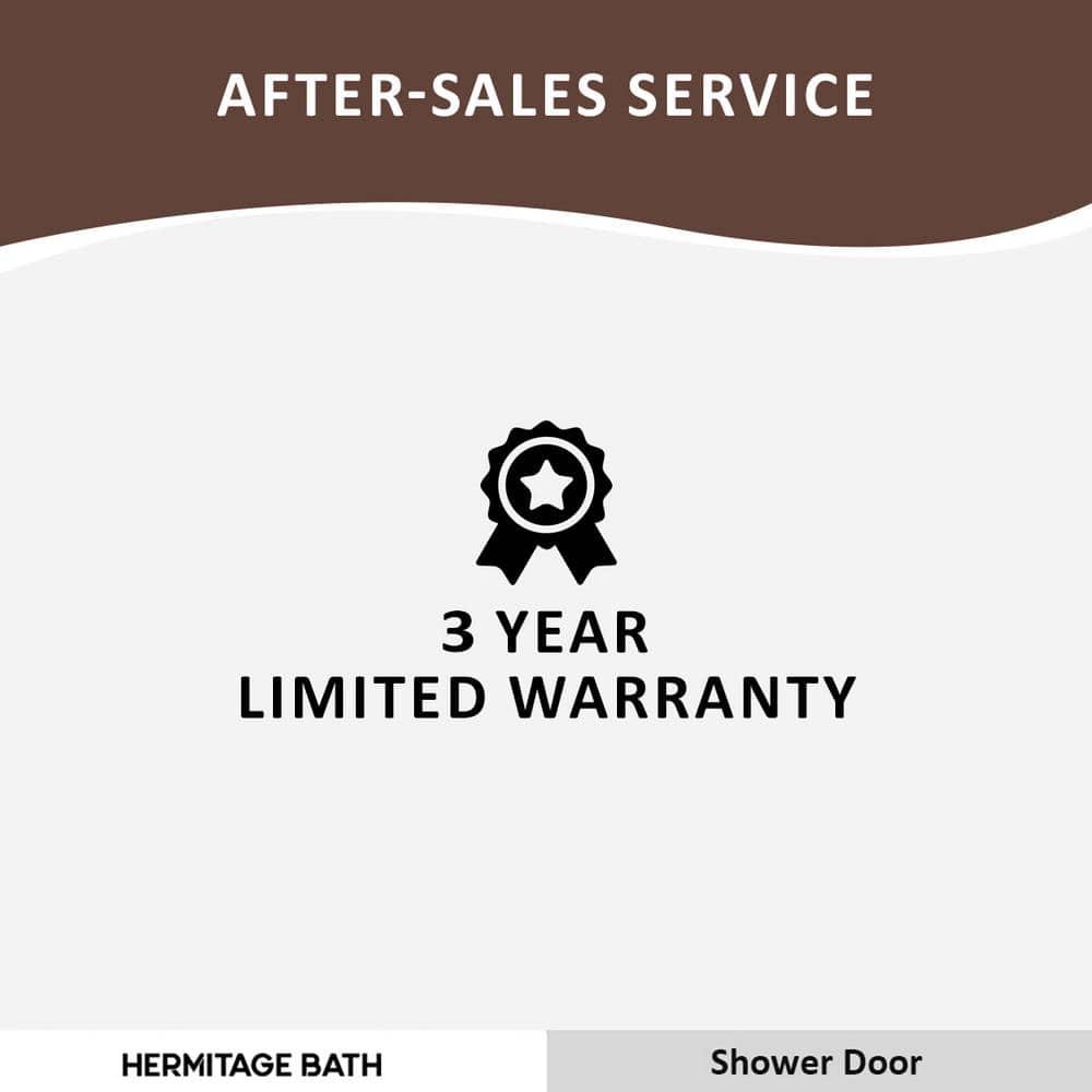 Hermitage Bath Hilma 34 In. W X 72 In. H Fixed Framed Shower Door In Matte Black Finish With Patterned Glass 1010A-HBMB