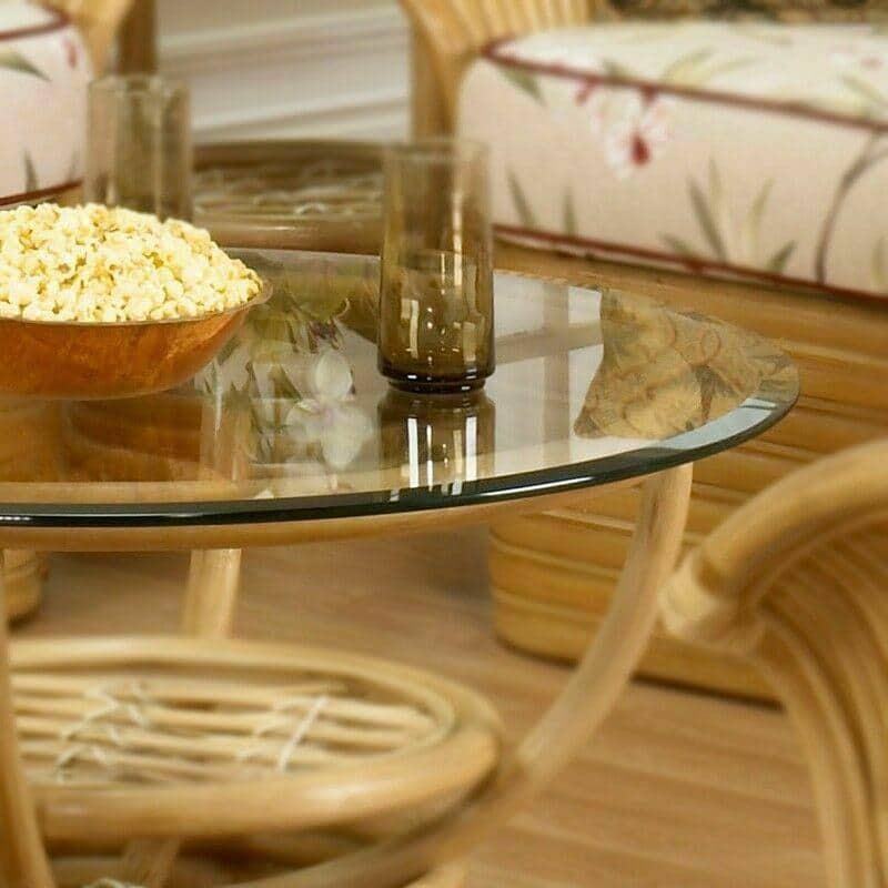 Pro Safe Glass 24" Round Tempered Glass Table Top 1/2" Thick Bevel Edge - Clear