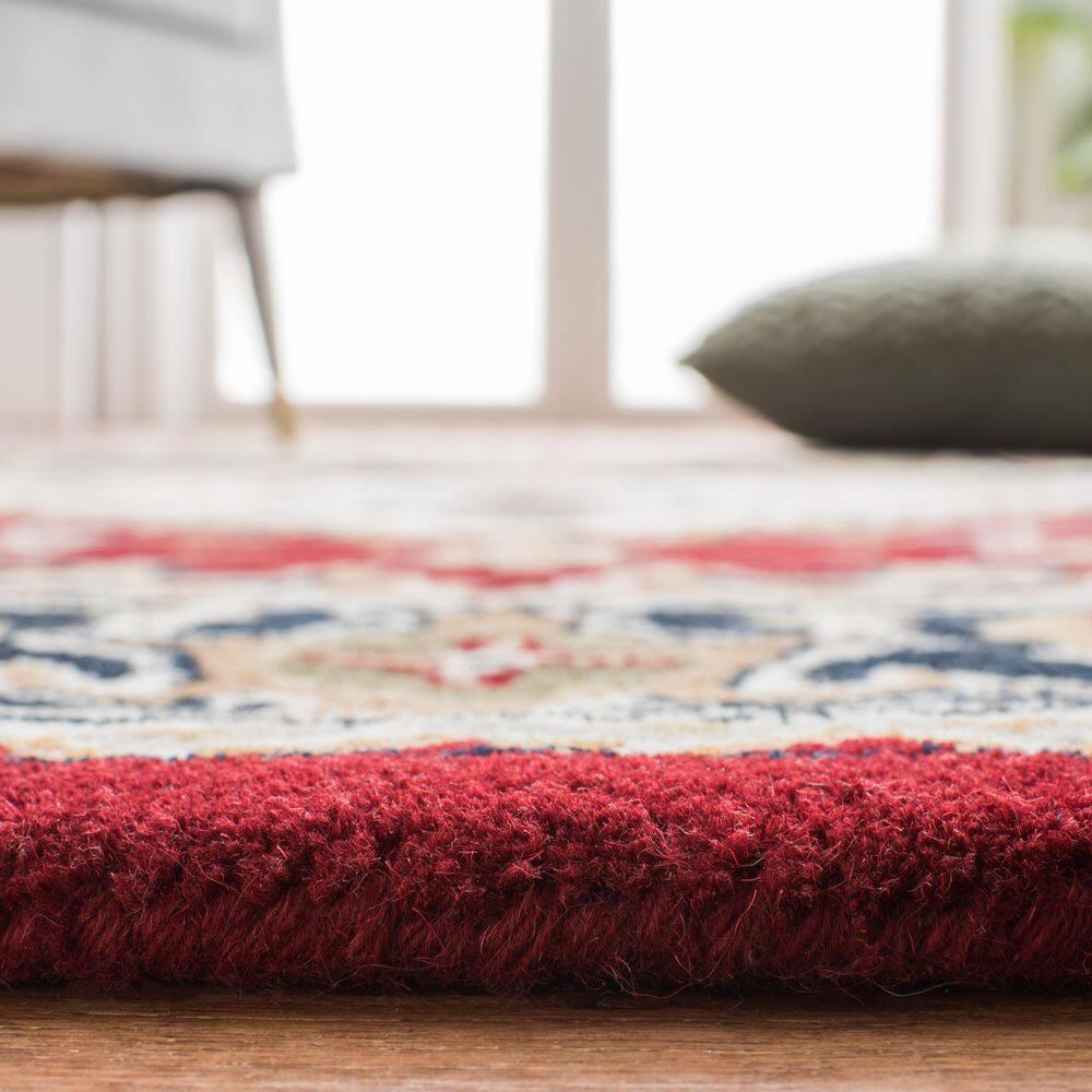 Heritage HG625 Handmade Area Rug - 5'x8' - Ivory/Red - Safavieh