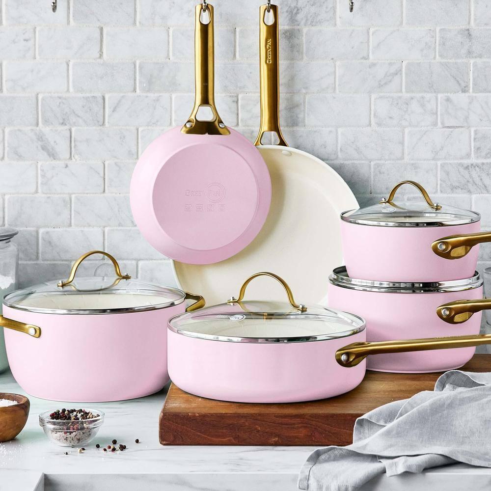 GreenPan Reserve Hard Anodized Healthy Ceramic Nonstick 10 Piece Cookware Set