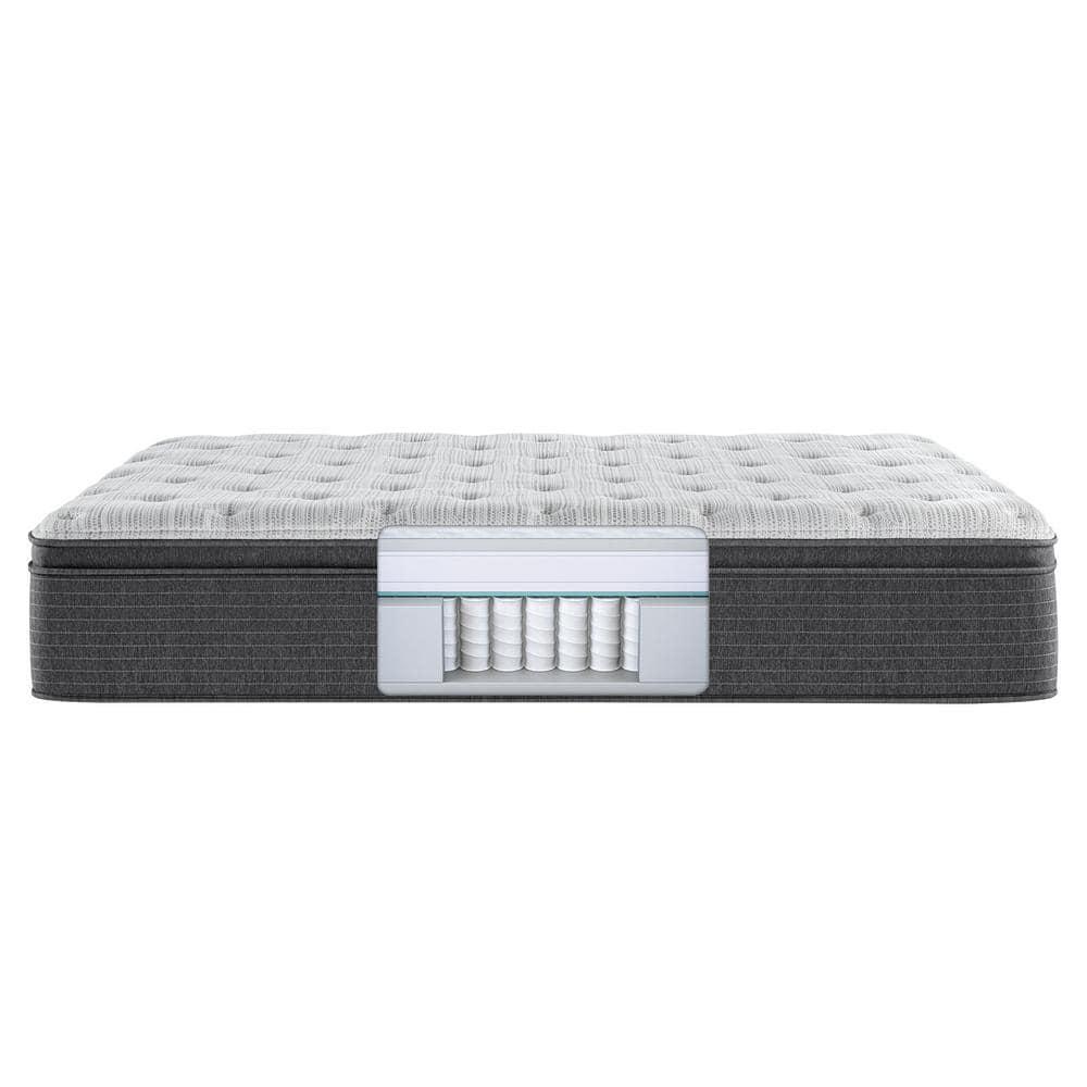 BRS900 14.75 in. Twin XL Plush Pillow Top Mattress with 9 in. Box Spring