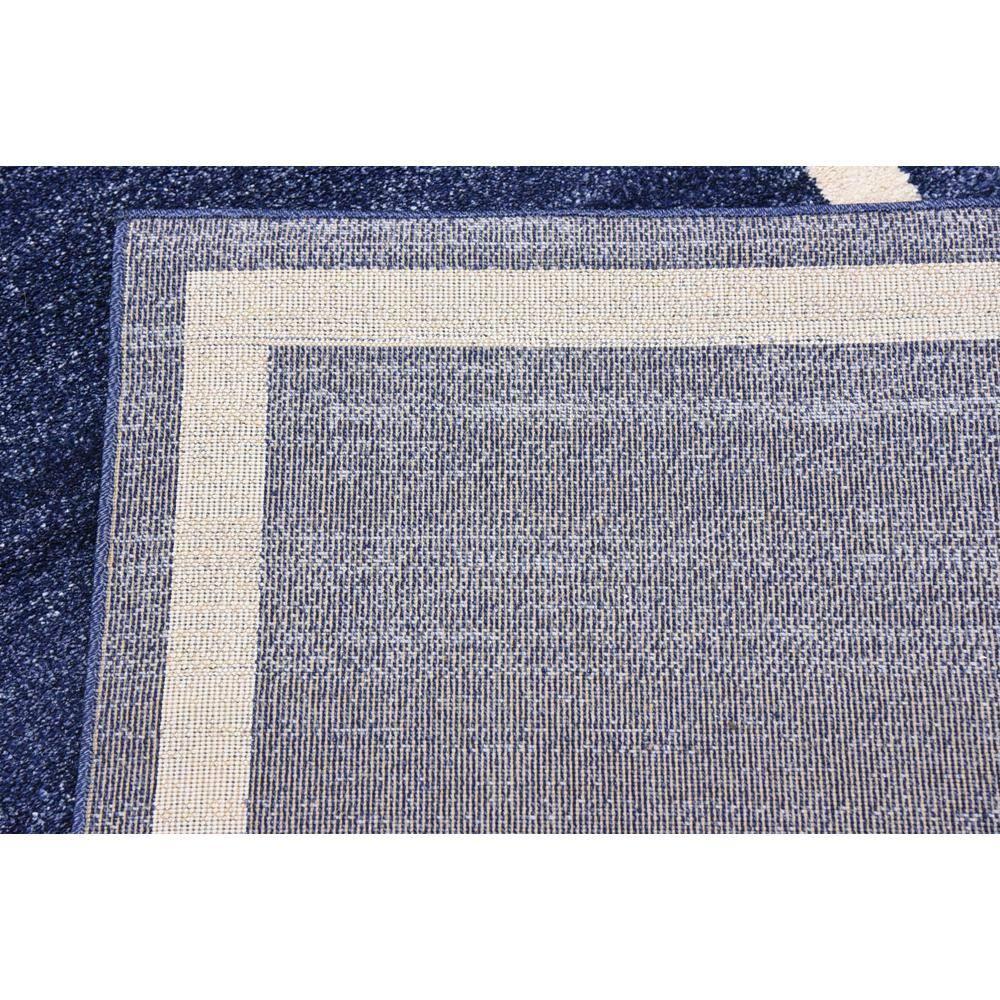 Unique Loom Del Mar Collection Area Rug - Maria (2' 7" x 10' Runner Navy Blue/Ivory)