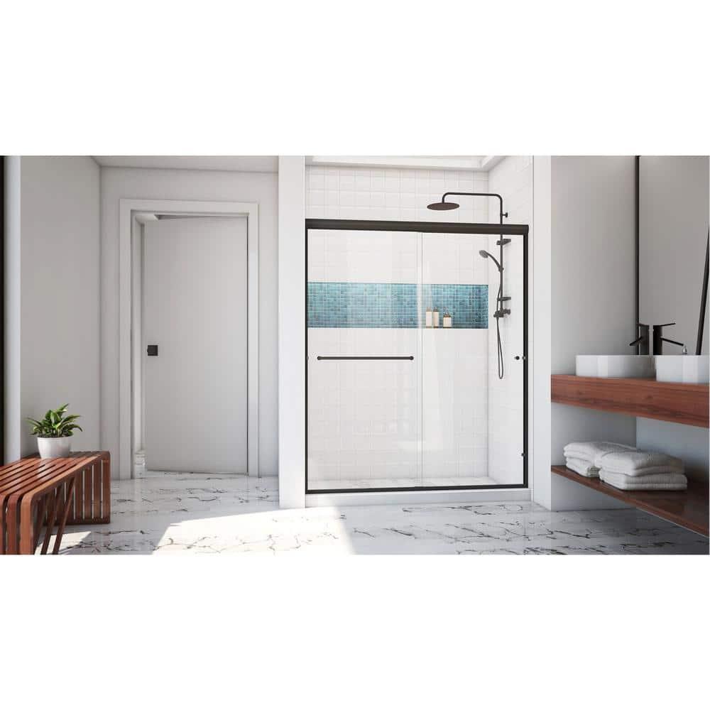 Alliance Pro 56" W x 70" H Bypass Semi-Frameless Shower Door with ClearMax Technology