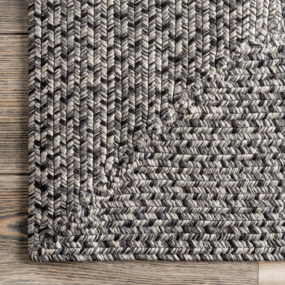 Nuloom Jayda Braided Gradience Indoor/Outdoor Outdoor - Charcoal 5' x 8'