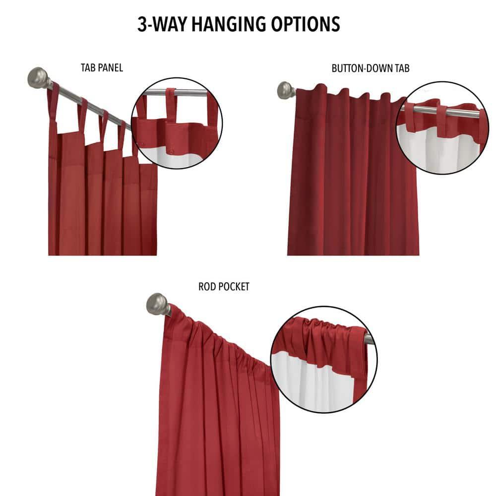 Thermalogic Weathermate Topsions Room Darkening Provides Daytime and Nighttime Privacy Curtain Panel Pair Each 40" x 63" Burgundy