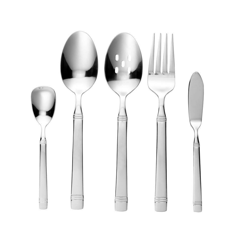 Lorren Home Trends Lorren Home Trends 45 Piece Stainless Steel Flatware Set, Service for 8, Dishwasher Safe