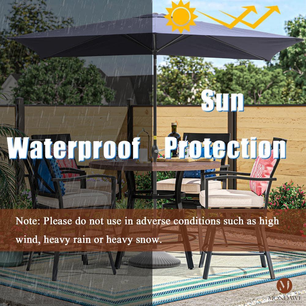 mondawe Mossas 120'' x 79'' Rectangular Market Umbrella