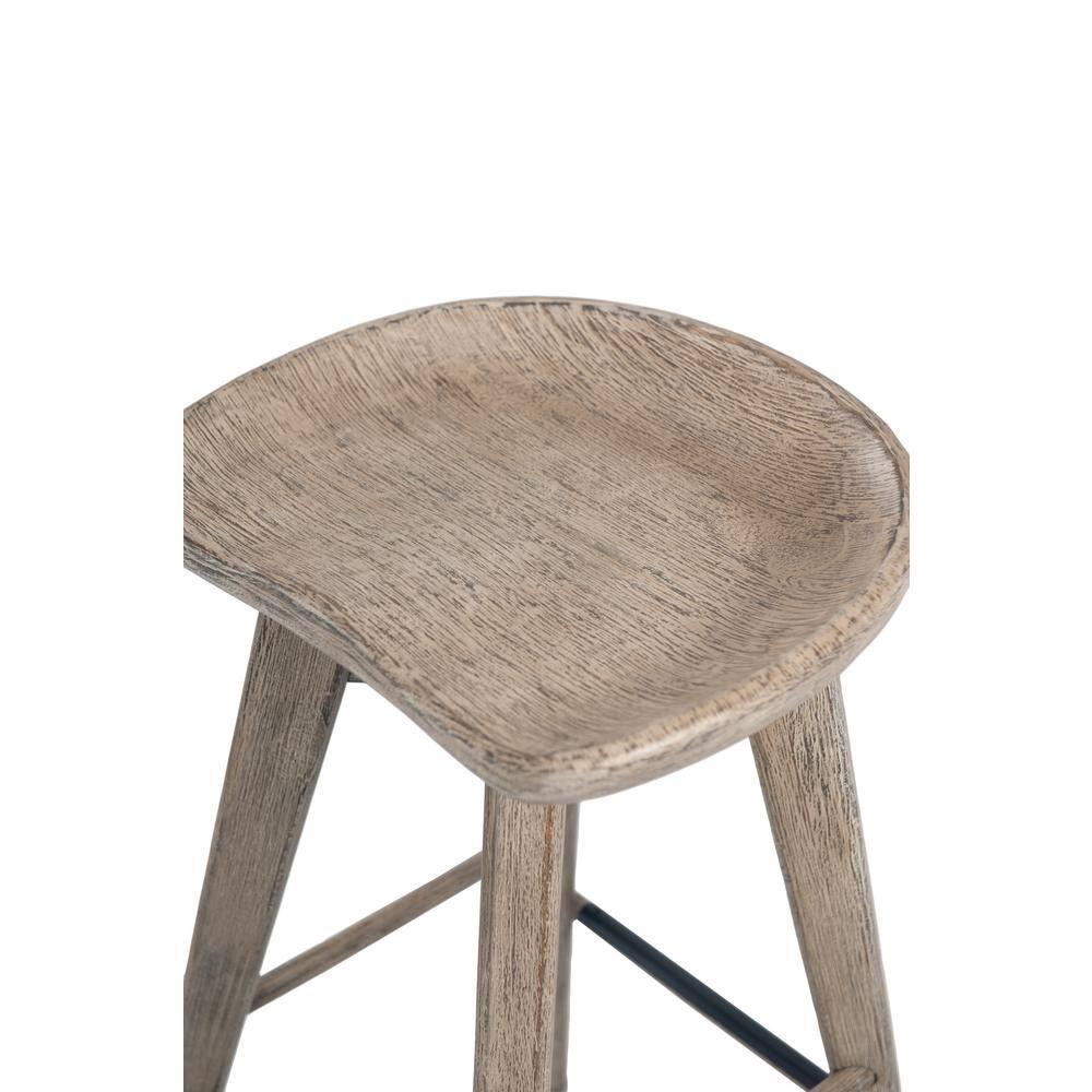 Boraam 31" Bali Swivel Counter Height Barstool Barnwood: Hardwood Frame, 300 lbs Capacity, Backless Design