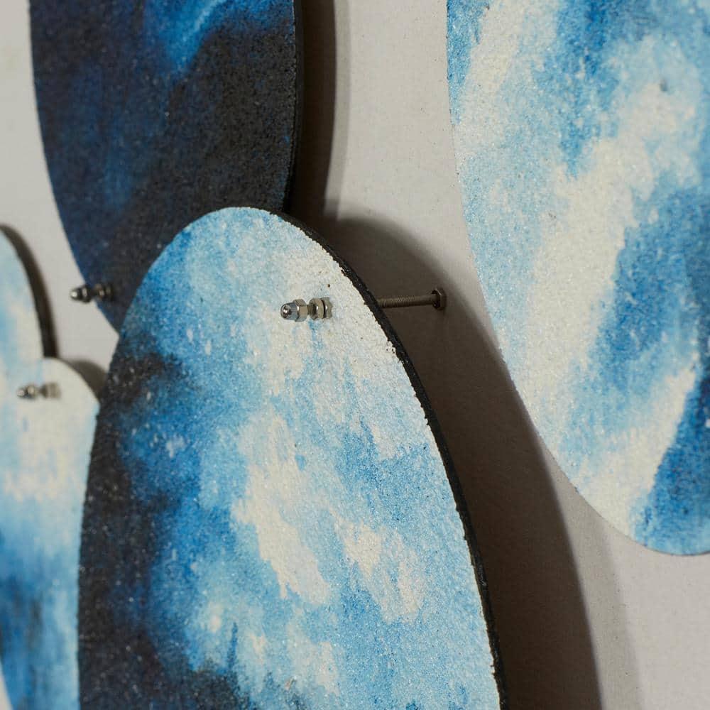 DecMode Blue Canvas Contemporary Wall Art