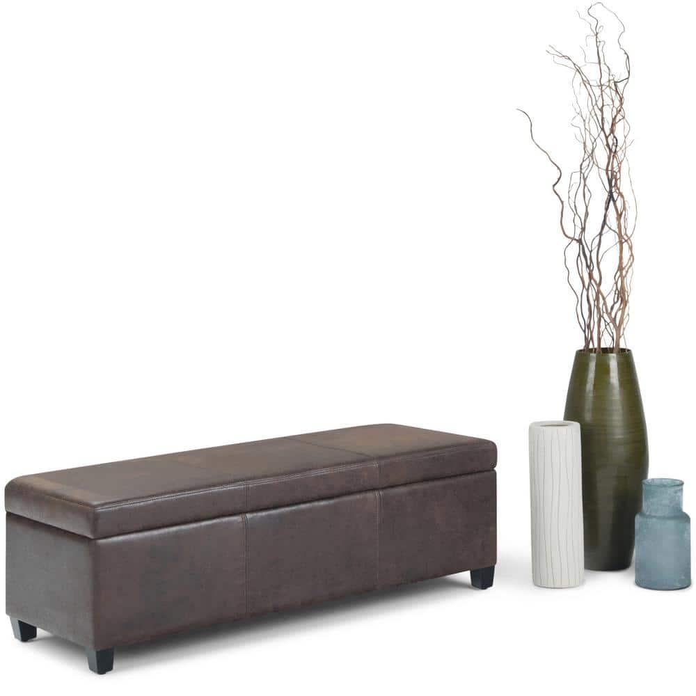 Simpli Home Avalon Storage Ottoman Bench,Assembled