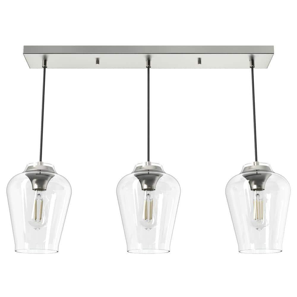 Hunter Fan Company 19725 Vidria Cluster Pendant, Brushed Nickel