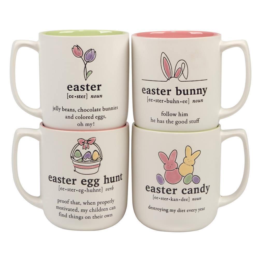 Certified International Easter Words Set of 4 Mugs (Set of 4)