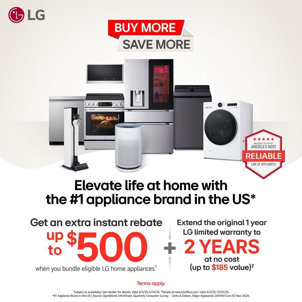 LG LG Single Unit Front Load WashTower with Center Control Washer and 7.4 cu. ft. Electric Dryer, 4.5 cu. ft. WKE100HVA