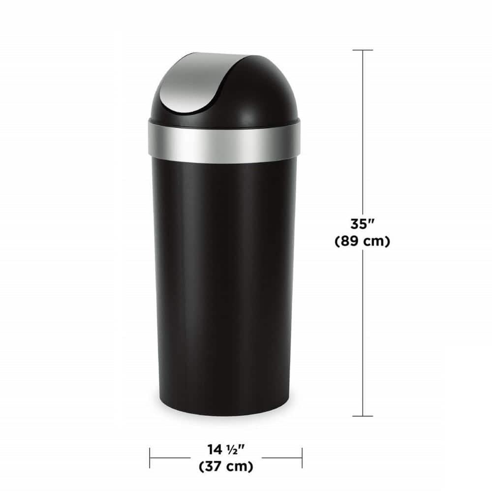 Venti Plastic Swing Top Trash Can - 16 Gallons