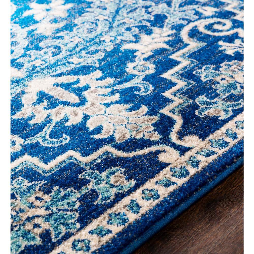 Livabliss Harput Vintage Medallion Runner Area Rug,2'7" x 7'3",Navy