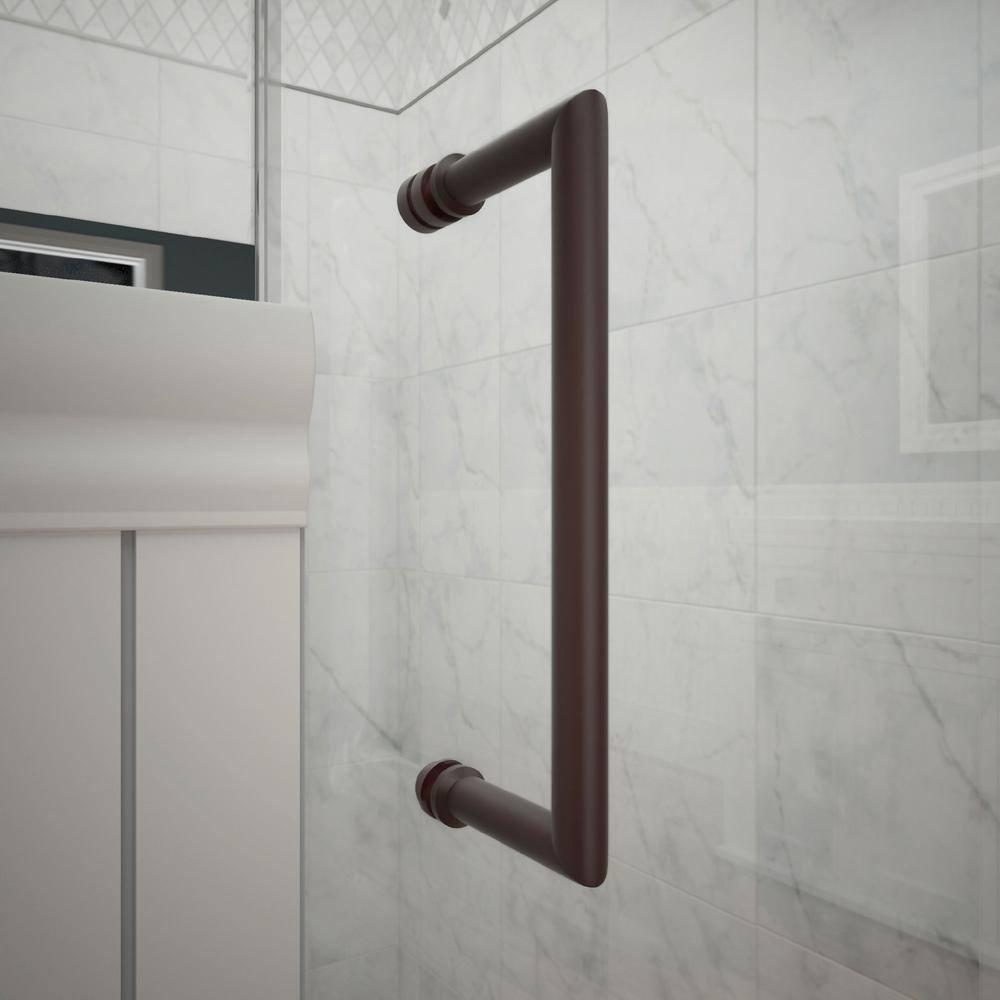 Unidoor-X 66" W x 72" H Frameless Shower Door with Fixed Panel