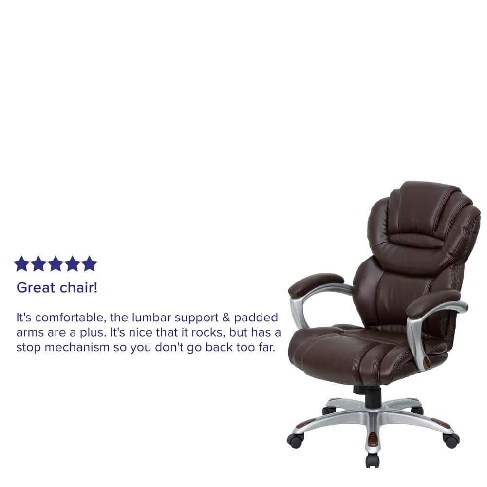 Flash Furniture High Back Executive Swivel Ergonomic Office Chair with Accent Layered Seat