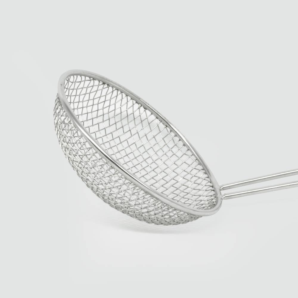 5.5" Stainless Steel Wire Strainer W/Stay Cool Black Handle