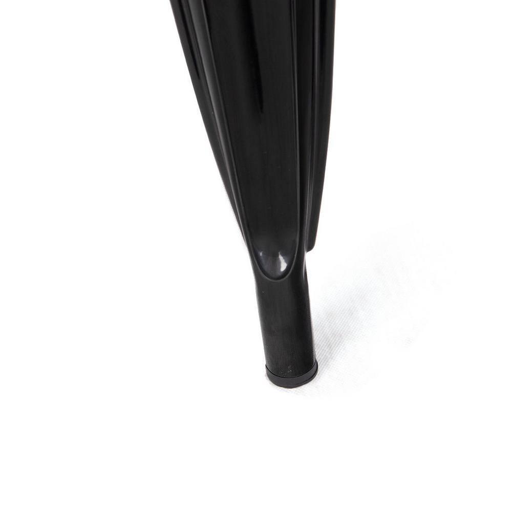 Costway Set of 4 Dining Side Chair Stackable Bistro Metal Wood Stool Black