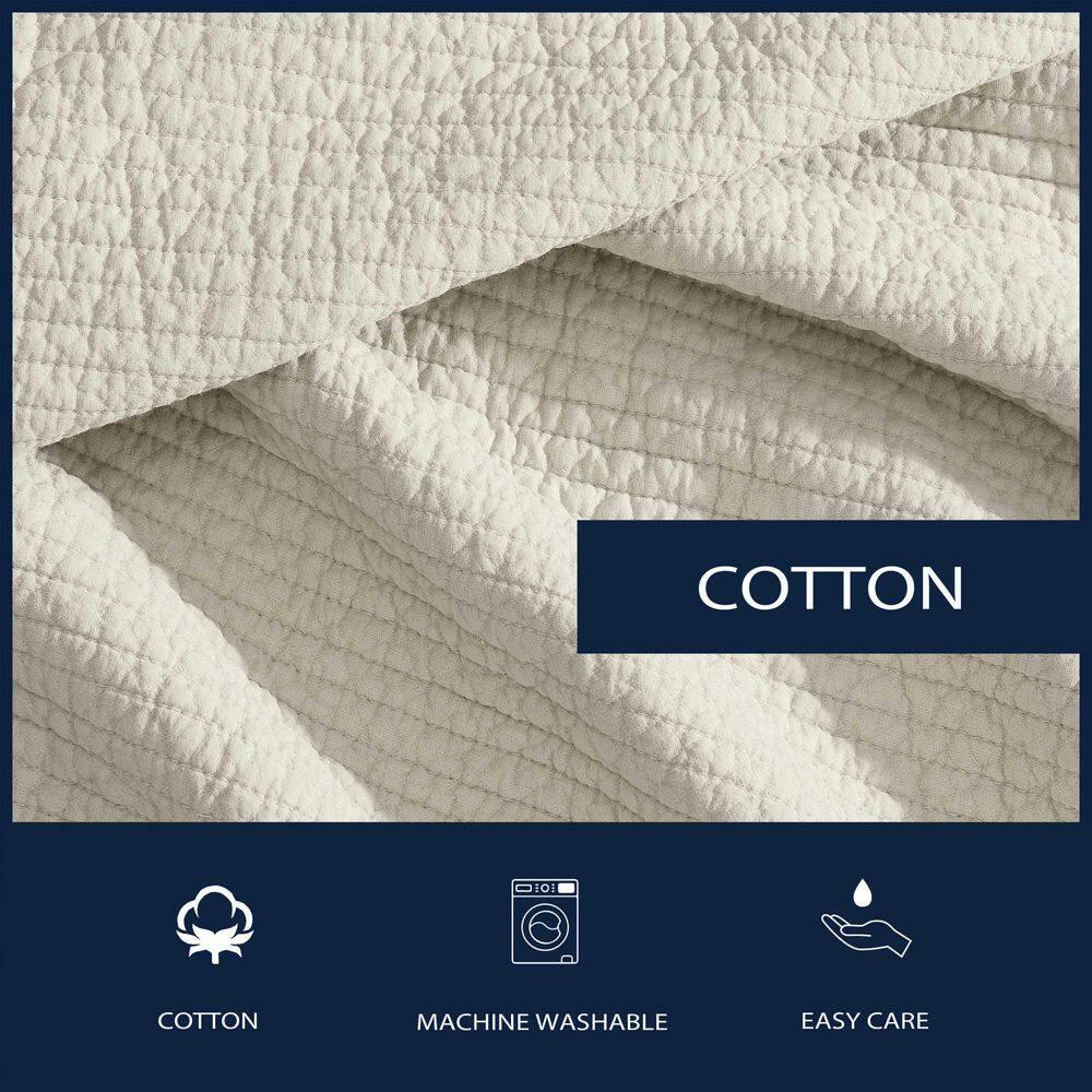Nautica Bayport Nautica Seashore Stitch Solid Cotton Quilt Set