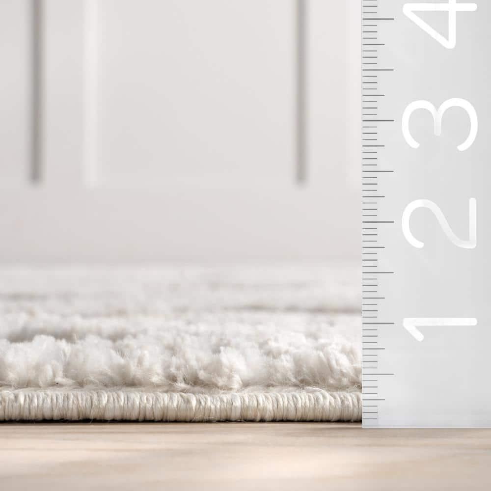 Nuloom 9x12 Ansley Moroccan Tassel Indoor Area Rug, Light Grey, Textured Bohemian Design, Plush High Pile, Stain Resistant, Bedroom, Living Room