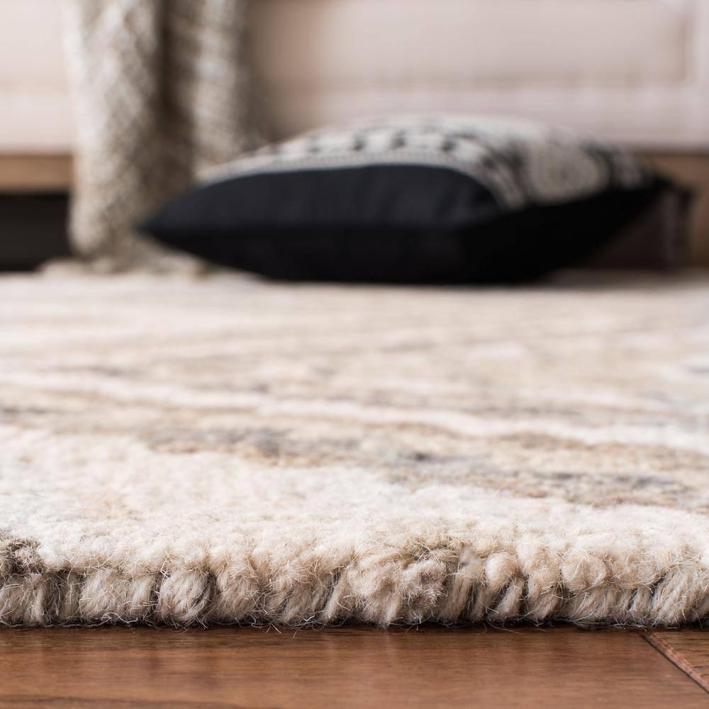 Aspen APN250 Hand Tufted Area Rug - Taupe/Ivory - 8' X 10' - Safavieh.