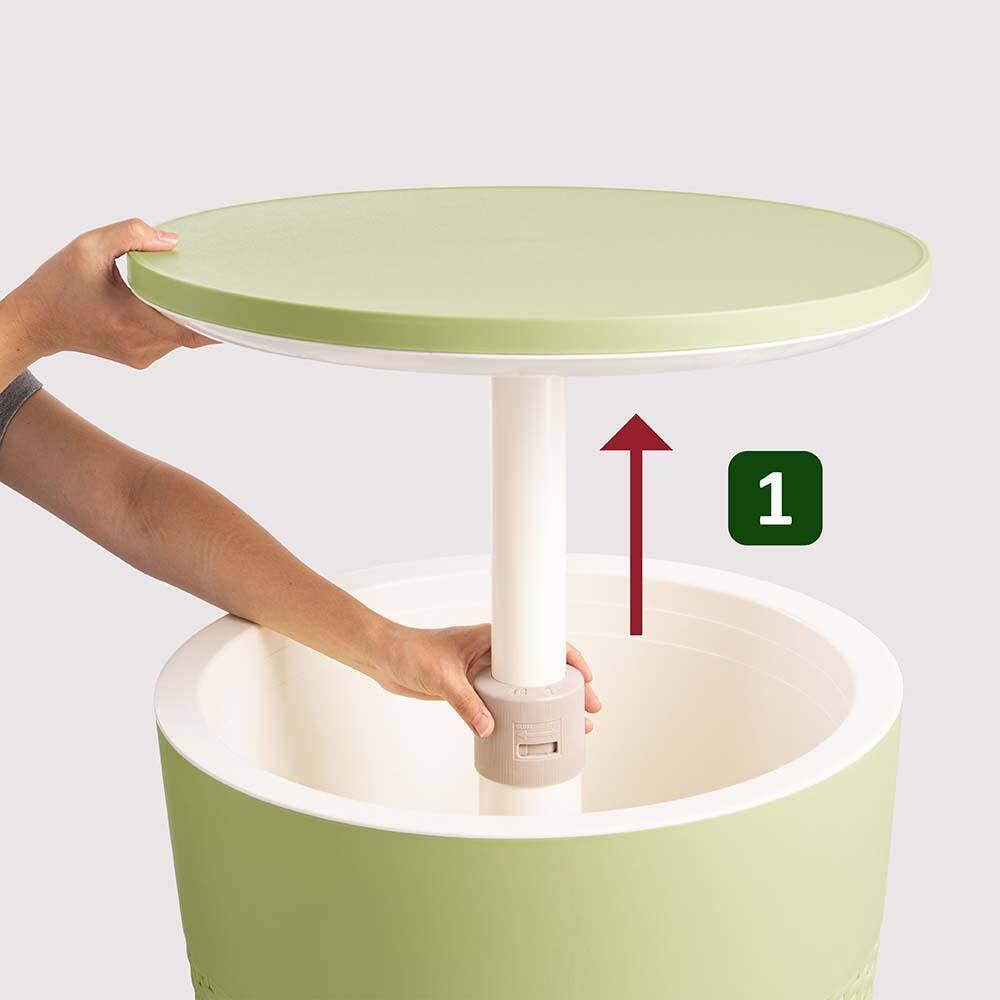 Cancun Resin Outdoor 2-In-1 Side Table and Cooler