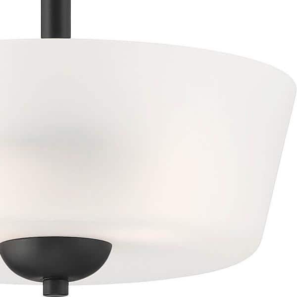 Designers Fountain Malone 2 Light Matte Black Semi Flush Mount Ceiling Light, D267M-SF-MB