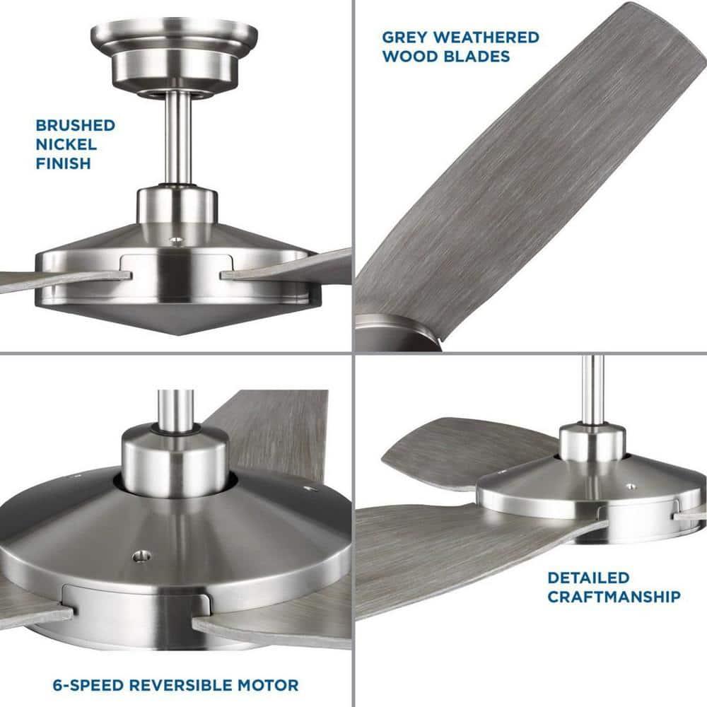 Progress Lighting Spicer 54 Spicer 54" Indoor Ceiling Fan - Nickel