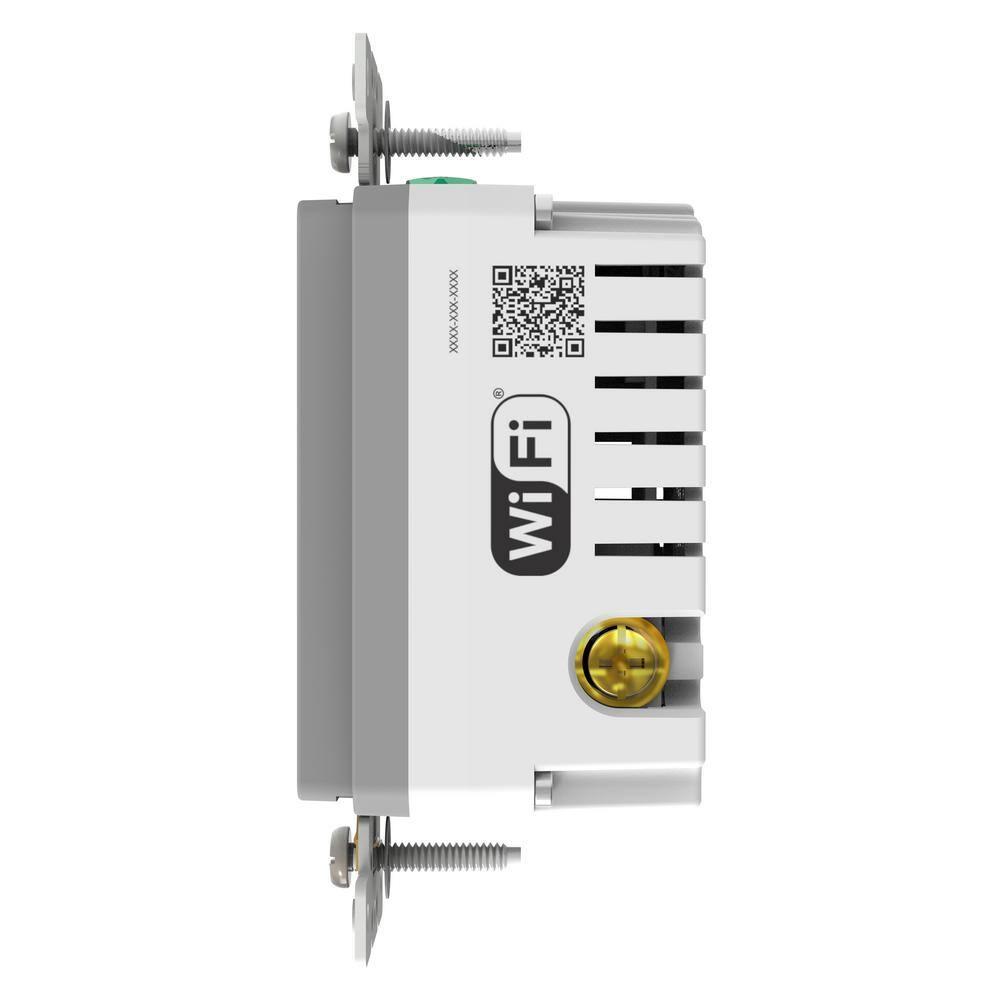 Square D by Schneider Electric X Series 15A 125V Wi-Fi Energy Monitoring Socket Outlet, Tamper Resistant, Needs Neutral Wire, Matter Certified, Compatible with Alexa, Google Home, Apple Home, Grey